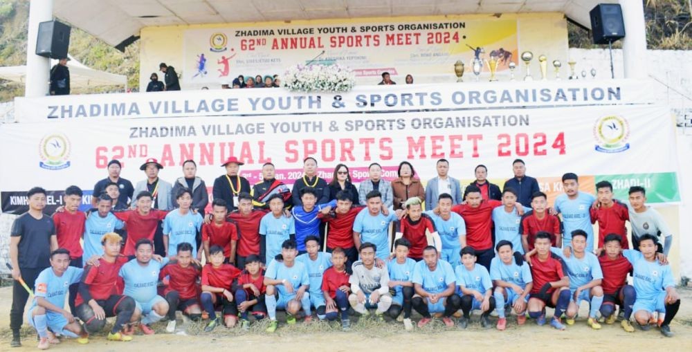 Dignitaries with officials and players.